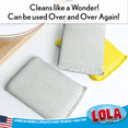 thumbnail image 4 of LOLA Wonder Scourer Non-Scratch Scouring Pad, Dual Purpose Foam Cleaning Sponge - 1 CT, 4 of 7