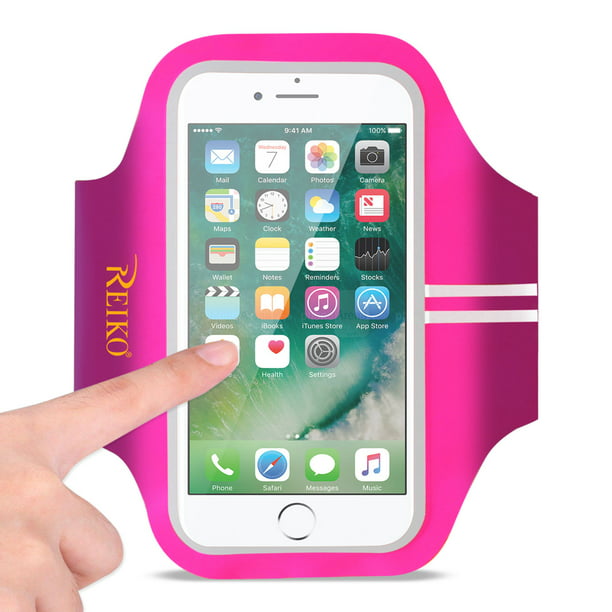 herhaling token wees onder de indruk Running Sports Armband For Iphone 7/ 6/ 6s Or 5 Inches Device In Pink (5x5  Inches) - Walmart.com