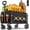 Jet Black, variant on Collapsible Wagon Cart Foldable - Extra Large 500 lbs Capacity Portable Folding Beach Wagon with Wheels - 34'' Extra Long Heavy Duty Utility Cart for Groceries, Shopping, Camping, Sports - Black