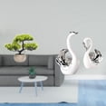 thumbnail image 2 of Árbol bonsái artificial,Árbol bonsái artificial para decoración de escritorio de interior y hogar,Árbol bonsái falso Planta falsa en maceta Planta falsa,estatua de cisne,Figuras de cisne, 2 of 8