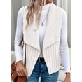 thumbnail image 5 of Women'S Autumn and Winter Casual Simple Sleeveless Plush Vest Vest Jacket Cardigan Vest White M, 5 of 10
