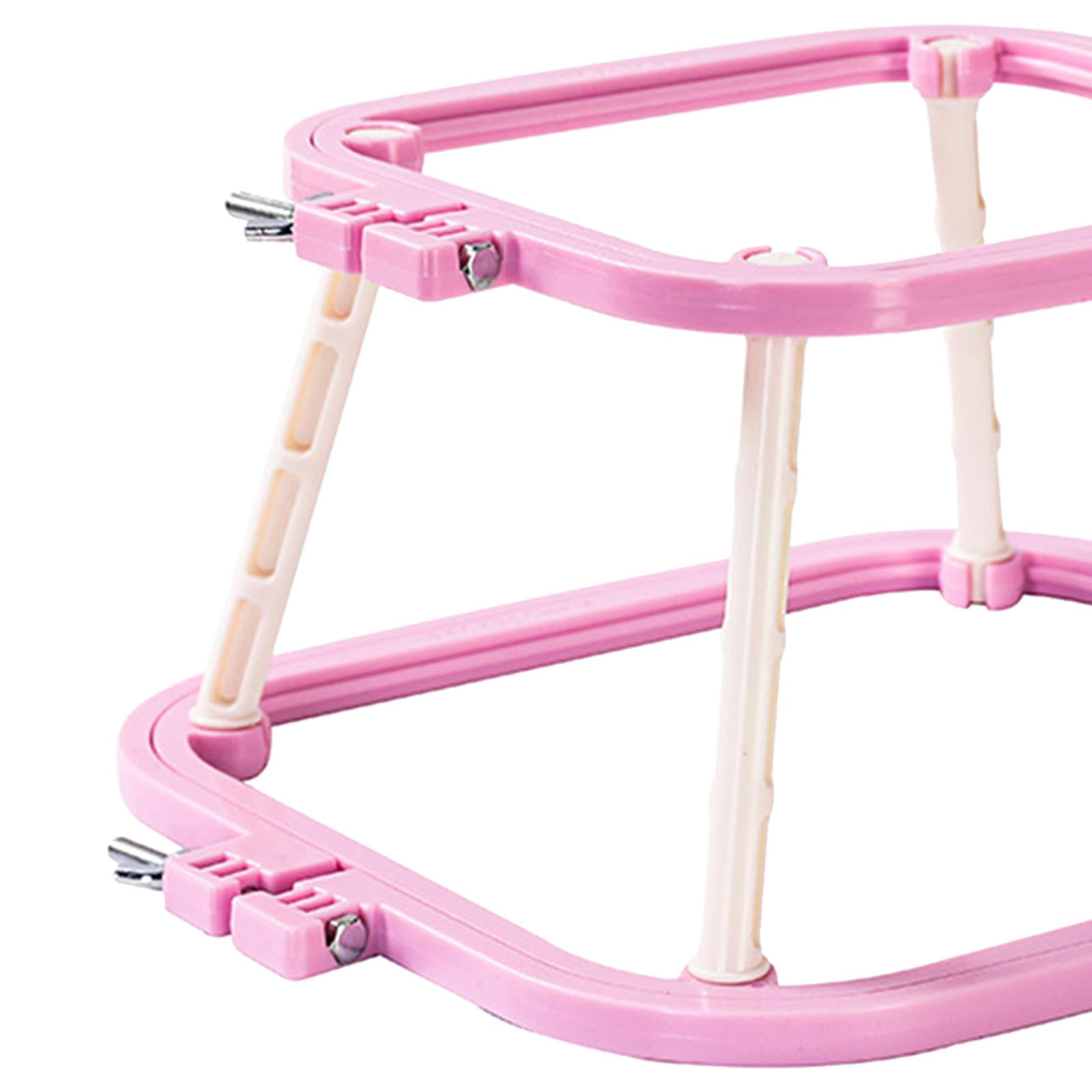 GUOOL Cross Stitch Rack Embroidery Frame Lap Stand Double Layer Art Crafts Stitching Durable DIY Hands Embroidery Hoop Desktop violet