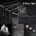 thumbnail image 2 of 5Pcs Clear Acrylic Display Riser Perspex Sturdy Jewellery Stand Showcase for  Display, Decoration and Organizer, 2 of 6