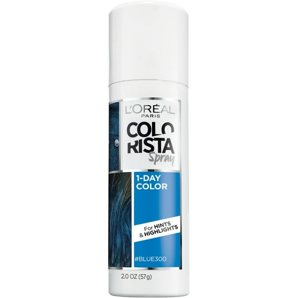 L'Oreal Paris Colorista 1 Day Hair Color Spray, 300 Blue, 2 oz L'Oreal Paris Colorista 1 Day Hair Color Spray, 300 Blue, 2 oz