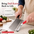 thumbnail image 4 of Manual Knife Sharpener, Portable Kitchen Blade Maintenance Tool with Ergonomic Grip, Alloy Grinding Head for Dull Knives Scissors and Outdoor Utility Blades, Compact Space-Saving Sharpening Gadget, 4 of 9
