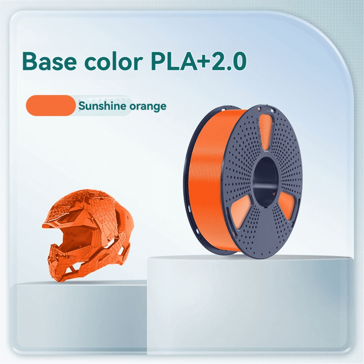PLA+2.0 3D Filament 1.75mm 1KG Good Toughness Neatly Wound 3D PLA Printing Filaments for 3D Printing Materials C,1 x 3D Printing Materials,Sunshine Orange
