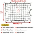 thumbnail image 2 of 52''x 71'' Roof Rack Cargo Net Bungee Mesh 14 Hooks Pickup SUV Truck Bed, 2 of 6