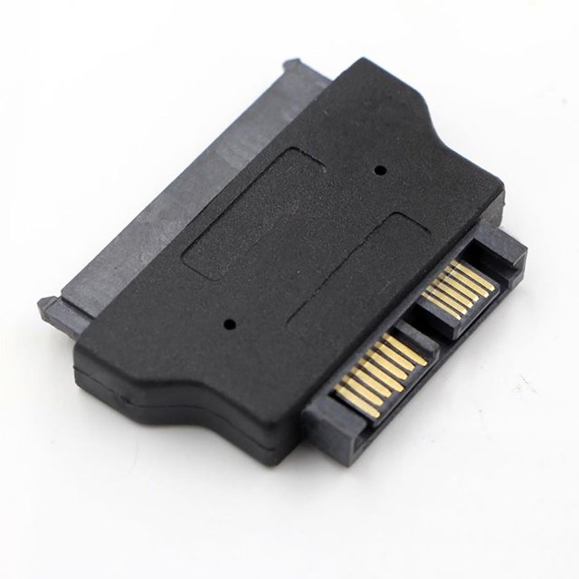 Kearding Adaptador SATA SATA 7 + 15 22 pines a Slimline SATA 7 + 6 13 pines conector adaptador convertidor para DVD CD-ROM Cables de audio/vídeo