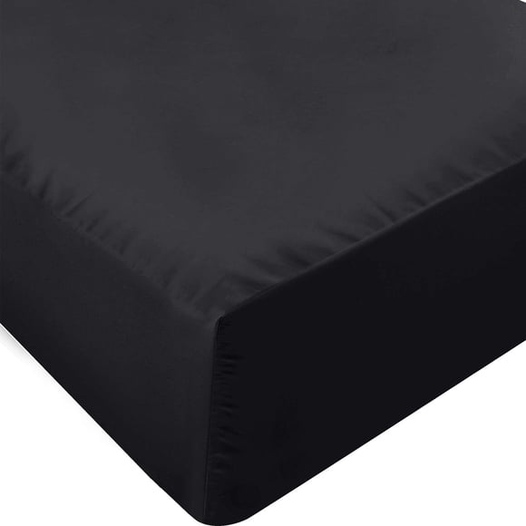 Sábana ajustable Utopia Bedding, tamaño completo, microfibra, color negro