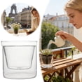 thumbnail image 1 of BotaniNest Jardinière en Verre Transparent Résistant à la Chaleur pour Intérieur avec Trou et Soucoupe, Contenant Décoratif Moderne, 1 of 6