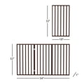 thumbnail image 4 of Wooden Pet Gate- Tall Freestanding 3-Panel Indoor Barrier Fence, Lightweight and Foldable for Dogs, Puppies, Pets- 54 x32â by PETMAKER (Dark Brown), 4 of 7