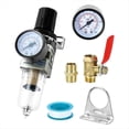 thumbnail image 1 of Combo de Regulador de Filtro de Compresor de Aire de 1/4 de Pulgada AW2000-02 - Elementos de Latón, Presión Máxima de 150 PSI, Diseño Compacto, 1 of 5