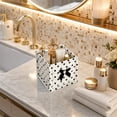 thumbnail image 4 of Dongrere Polka Dot Storage Basket Quilted Fabric Square Makeup Basket Cosmetic Organizer for Women Bathroom Use, 5.5 Inch, Black, 4 of 7