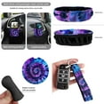 thumbnail image 7 of Uorisanigo Car Seat Cover Full Set 15 PCS Purple Blue Tie-Dye Print with Steering Wheel Cover,Seatbelt Pads,Trash Bin,Air Vent Pouch,Wristlet Keychain,Rearview Mirror Cover,Car Coasters,Accessories, 7 of 7