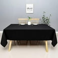 thumbnail image 6 of Black Rectangle Tablecloth Wrinkle Resistant Washable Fabric Table Cloth for Dining,Kitchen, Parties Weddings and Outdoor Use 60 Inch by 84 Inch, 6 of 6
