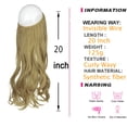 thumbnail image 2 of SAYFUT Hair Extension Ash Blonde Invisible Wire Headband 18/20/22 Inch 4.2-4.4 Oz Long Curly Wavy Synthetic Hairpiece for Women Heat Resistant Fiber No Clip Straight Synthetic Hair, 2 of 8