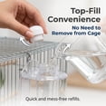 thumbnail image 4 of Automatic Bird Water Dispenser and Feeder | Leak-Proof No-Drip Cage Waterer for Parrots, Budgies, Cockatiels & Small Birds – Easy-Clean Design, 4 of 8