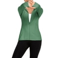 thumbnail image 4 of Pinspark Women's UPF 50+ Sun Protection Hoodie Jacket Cooling Long Sleeve Athletic Running Shirt Lightweight Full Zip Workout Top for Hiking Travel, 4 of 6