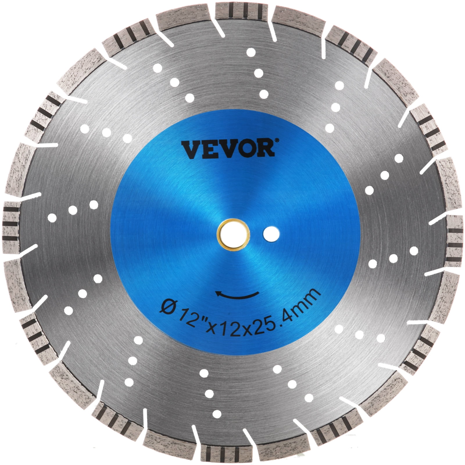 VEVOR Diamond Blade 12" Concrete Saw Blade Wet or Dry Segmented Cutting