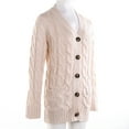 thumbnail image 2 of Women's Open Front Long Sleeve Cardigan Sweater Cable Knit Pocket Outwear, 2 of 5