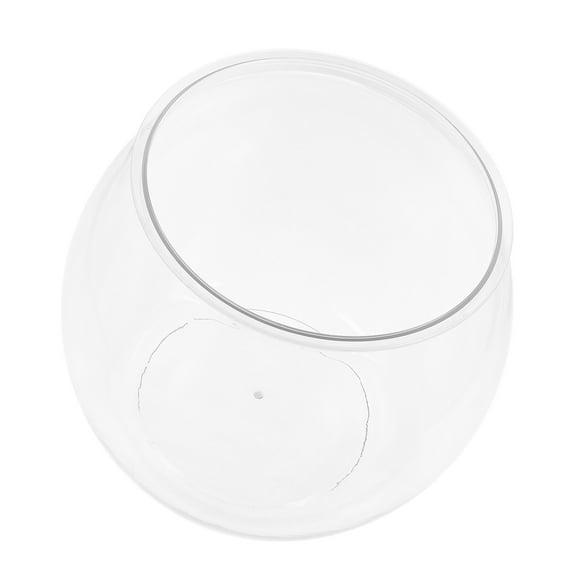 Raindrops Transparent Plastic Fish Bowl for Food Storage Clear Viewing Shatterproof Desk Aquarium 7 inch