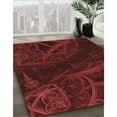 thumbnail image 3 of Ahgly Company Machine Washable Indoor Square Transitional Maroon Red Area Rugs, 3' Square, 3 of 7