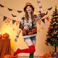thumbnail image 6 of Halloween 1 pair Women's Thigh High Socks, Polyester Non-Transparent Over-the-Knee Stockings, Halloween Style Stretchy Socks for Cosplay and Party Wear, 6 of 6