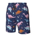 thumbnail image 4 of Fuzoiu Dinosaur Print Men's Beach Shorts,Men's Swim Trunks,Quick Dry Board Shorts with Pockets,Men's Bathing Suits for Surfing, Running, and Casual Wear-X-Large, 4 of 6