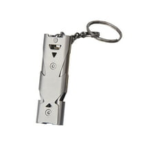 LEORX 1Set Referee Stainless Steel Whistle with Dual Tubes for Clear Audibility