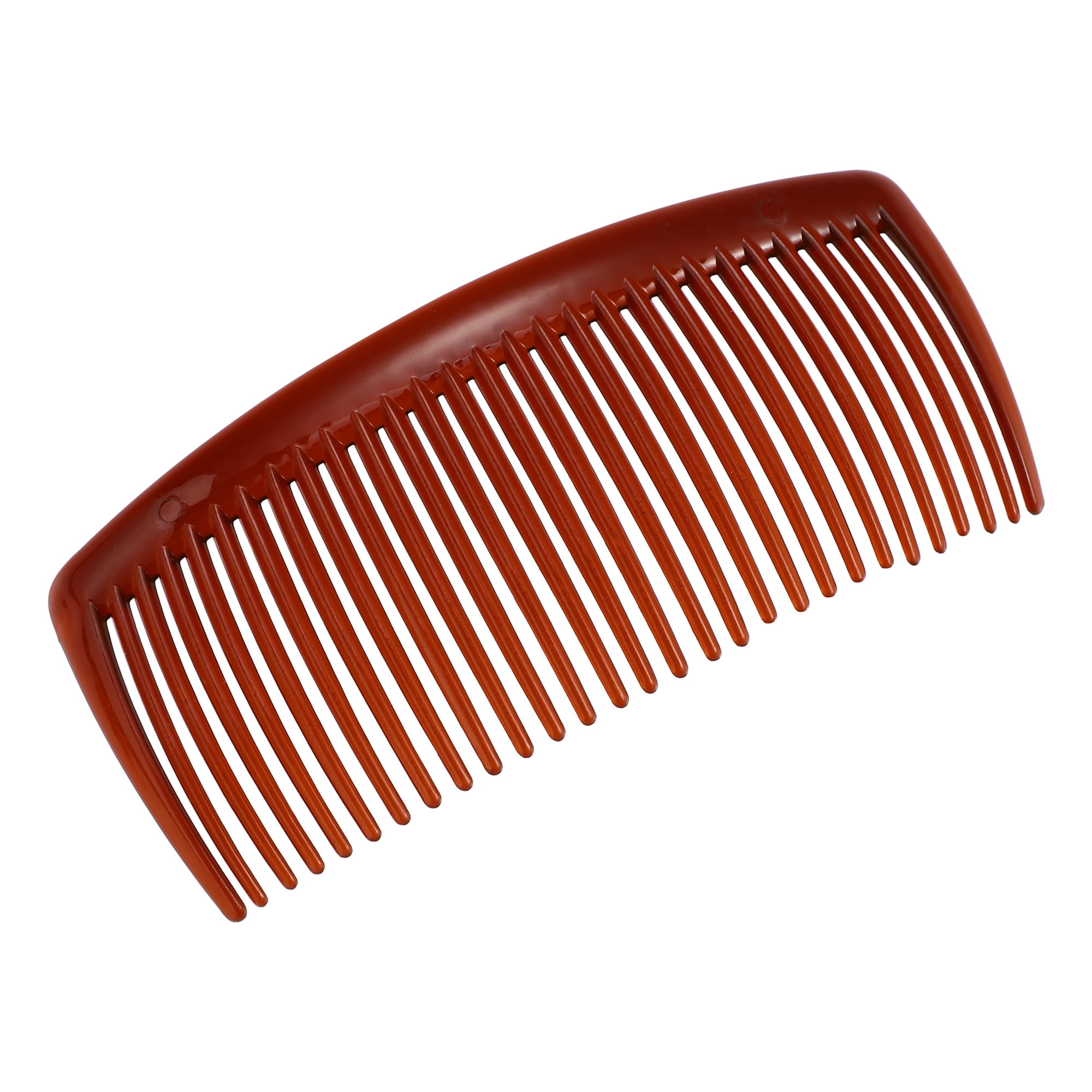 Unique Bargains Classic Side Clip Hair Comb Teeth Hair Combs Hair Clip Comb Plastic Brown