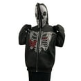 thumbnail image 6 of KOMOO Women Zip Up Hoodies Jacket Rhinestones Skull Butterfly Skeleton Long Sleeve Zipper Hooded Sweatshirt Coat, 6 of 9