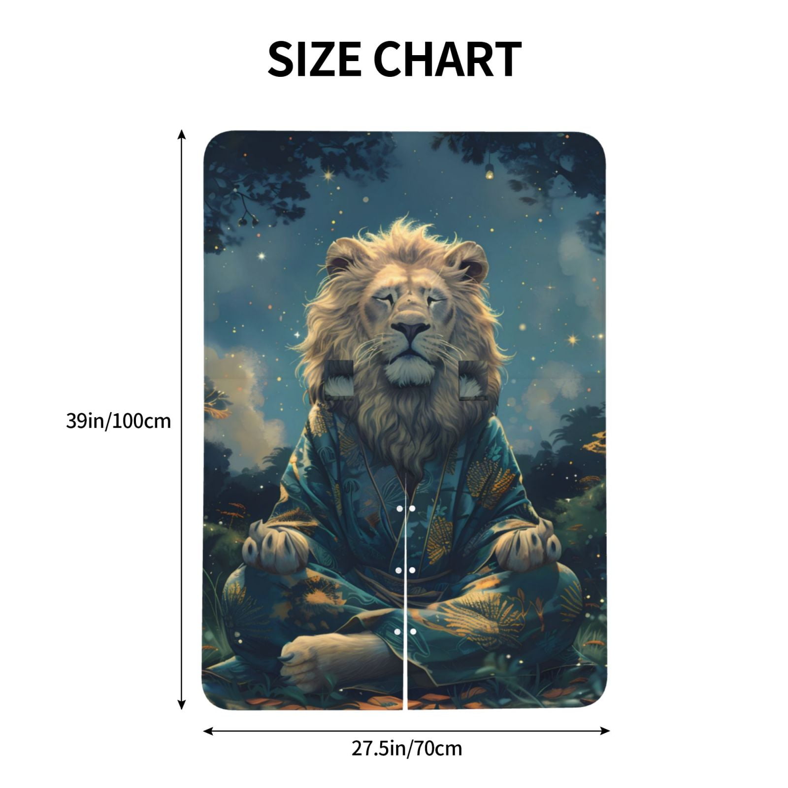 Naloa Starry Sky Meditating Lion Baby Car Seat Cover, Breathable Baby Carrier Cover, Multiuse Baby Carrier Cover & Nursing Breastfeeding Cover
