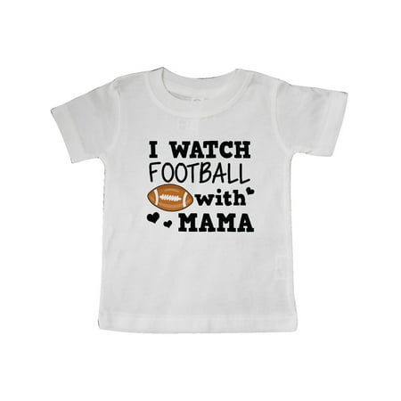 

Inktastic I Watch Football with My Mama Gift Baby Boy T-Shirt