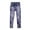 Navy, variant on Faux Denim Leggings for Women High Waist, Ripped Jeggings Skinny Jeans Soft Stretch Slim Fit Pants Trousers