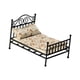 thumbnail image 4 of Cama de casa de muñecas Juego de simulación Decoración de casa de muñecas Escena de bricolaje Accesorio de casa de muñecas Negro, 4 of 9