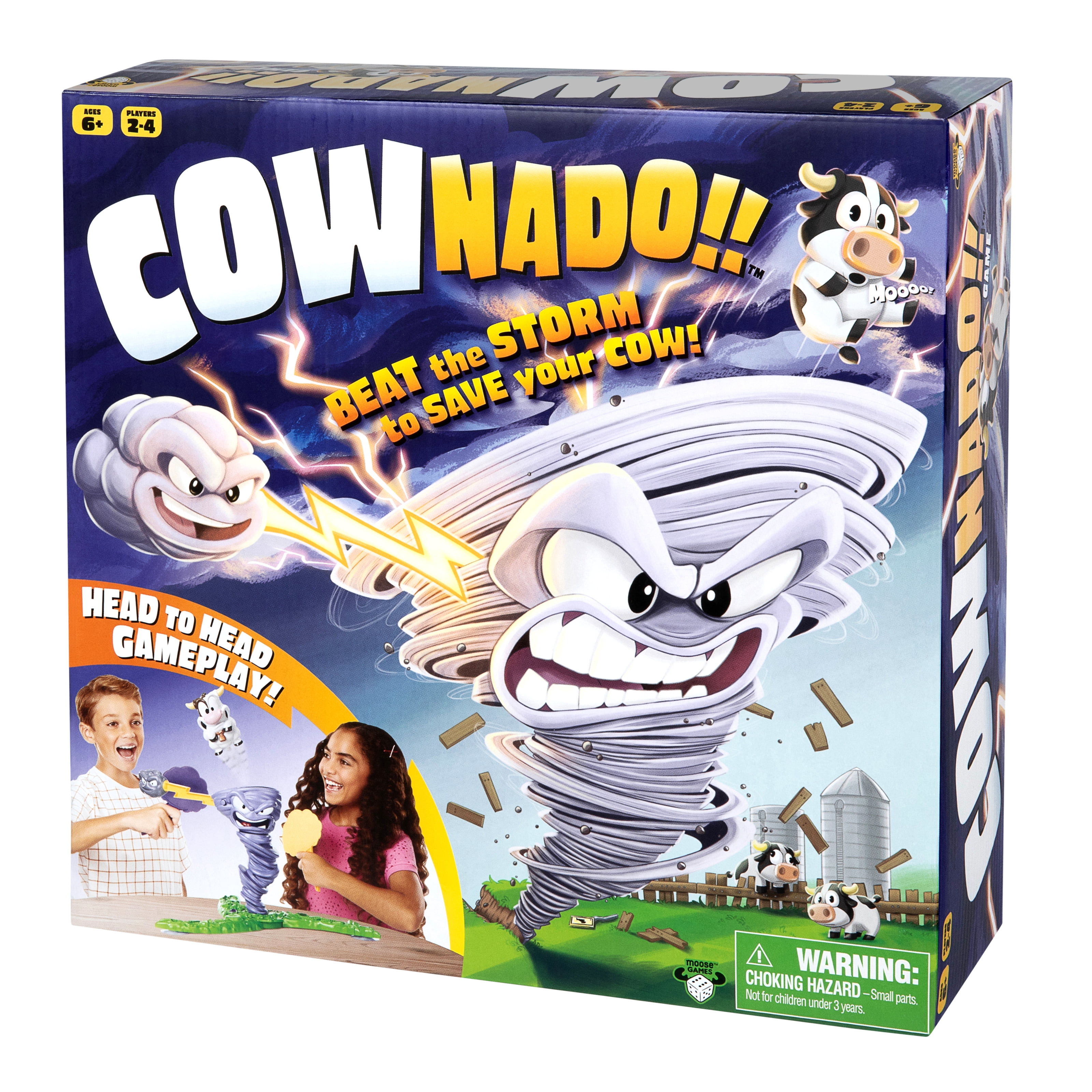 Cownado, Fun & Fast "Moooving" Tetherball-Style Table Game, Family Game, Ages 6+ (Walmart Exclusive)