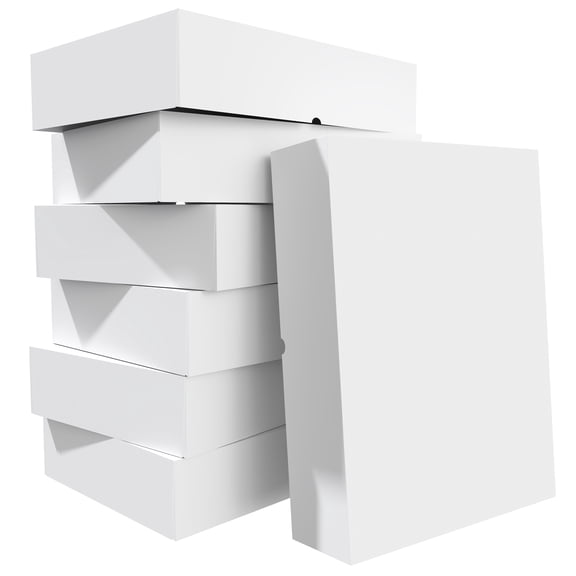 12 Packs Extra Large Gift Boxes with Lids for Presents, 17x11x4 Inch White Clothing Boxes for Wrapping Gifts, XL Cardboard White Boxes Bulk for Christmas, Birthday -Cajas Para Regalos