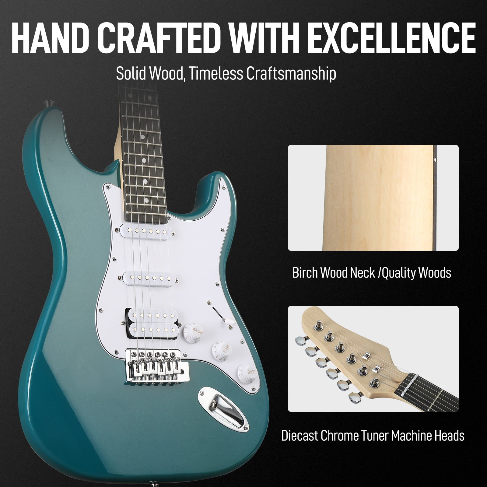 Favory Electric Guitar Kit for Students - 5W AMP Included, Portable Carry Bag & Full Accessories (Strap + Strings), Ideal for Beginners' Practice & Entry-Level Learning,Blue