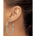 thumbnail image 3 of Stainless Steel Polished Post Hoop Earrings (54.5 X 54.5) Made In China sre1416, 3 of 5