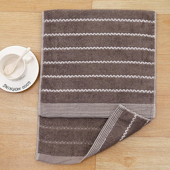 Milisten Guest Bathroom Hand Towels Cotton Dark Brown Water Absorption for 1Pack