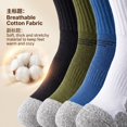 thumbnail image 4 of 5 Pairs Hiking Socks for Women Men Thick Cotton Cushion Ankle Athletic Running Socks, 4 of 7
