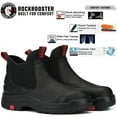 thumbnail image 4 of ROCKROOSTER Men's 6 inch Black Leather Steel Toe Waterproof EH Protective Slip On Work Boots AK323-10.5, 4 of 7