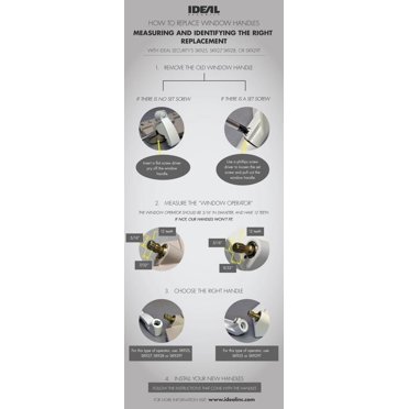 Ideal Security Fold-Down-Handle Window Cranks, Replacement For Standard Casement Window Handles With 11 32 Spline Shaft White Pack Of 2