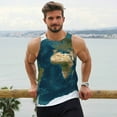 thumbnail image 6 of Logiee World Map Print Men's Workout Tank Top,Quick Dry Workout Tank Top,Gym Muscle Tee,Fitness Bodybuilding Sleeveless T Shirt-Small, 6 of 7