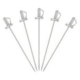 thumbnail image 1 of Uxcell 5 Pcs Palillos de Cóctel de Acero Inoxidable, Palillos de Martini de 4.4 Pulgadas, Pinchos de Metal Reutilizables para Bebidas, Aceitunas, Aperitivos, Decorativos de Frutas, Plateado (Espada), 1 of 7