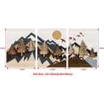 thumbnail image 6 of 3 Piece Mountain Wall art, Geometric Mountain Pictures Print on Canvas , Modern Abstract Geometric Wall Decor , for Living Room Bedroom Home Office Kitchen Room Decor,12x16in, 6 of 6