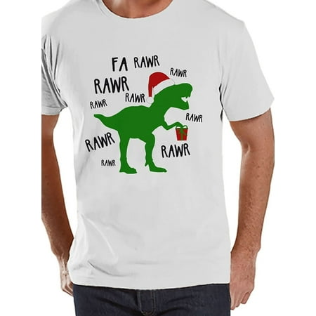 - Custom Party Shop Mens Dinosaur Christmas T-shirt - Small