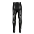 thumbnail image 2 of vastwit Girls Skinny Metallic Elastic Waist Leggings Tights Pants Stage Performance Dancewear Black 150, 2 of 6