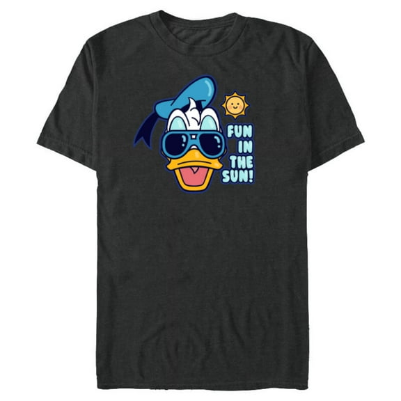 Disney Mickey and Friends Donald Duck Fun in the Sun - Short Sleeve Blended T-Shirt for Adults - Customized-Dark Heather
