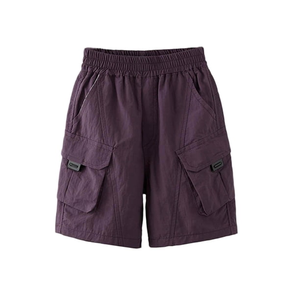 Vestido de Verano Corto Niños Ropa de Trabajo de Color Sólido Casual Delgado Suelto Pantalones de Longitud Media Pantalones de Bebés